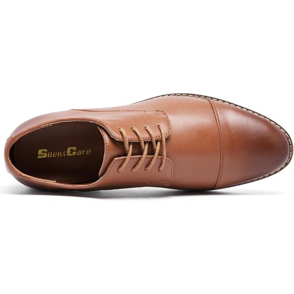Men\'s Brown 1 Oxford Formal Dress Business Comfortable Classic Lace Up Shoes